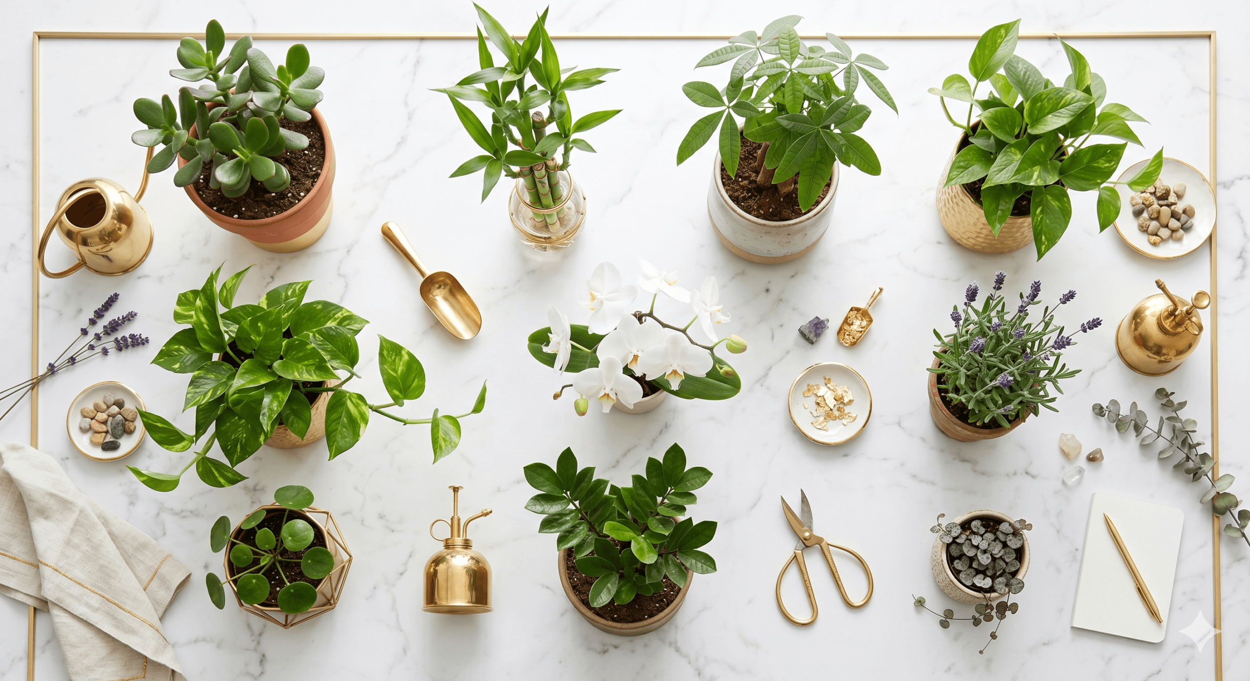 Bancada decorada com várias plantas — como criar um cantinho verde em casa
