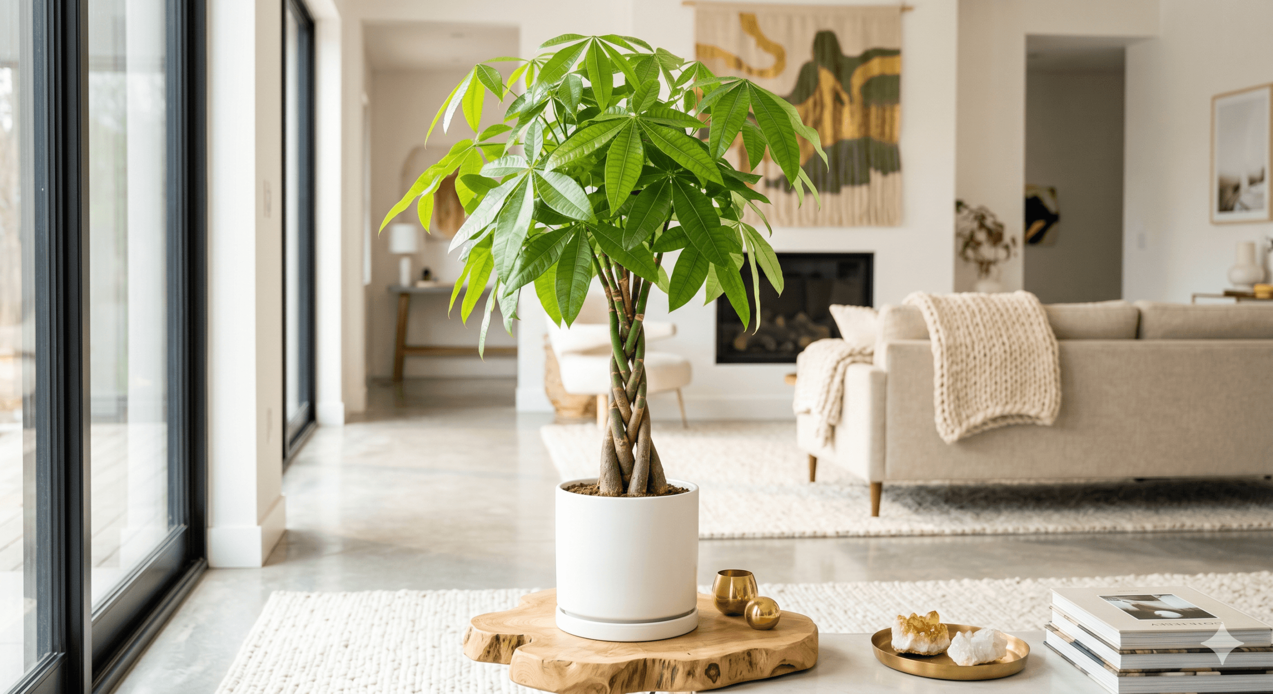 Árvore do Dinheiro em vaso elegante — planta que atrai prosperidade segundo o feng shui