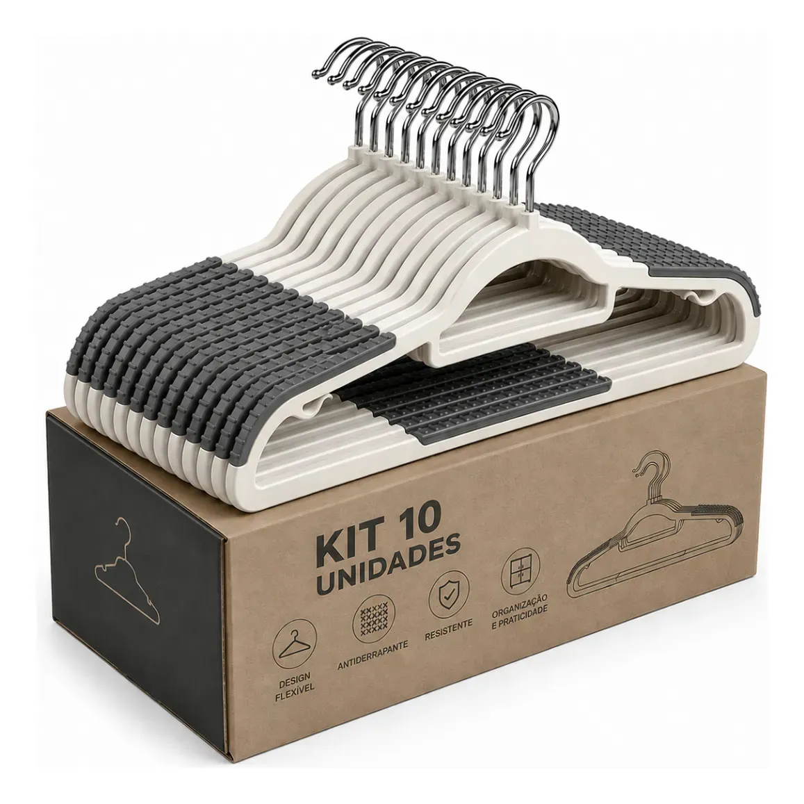 Cabides slim finos para guarda-roupa KonMari