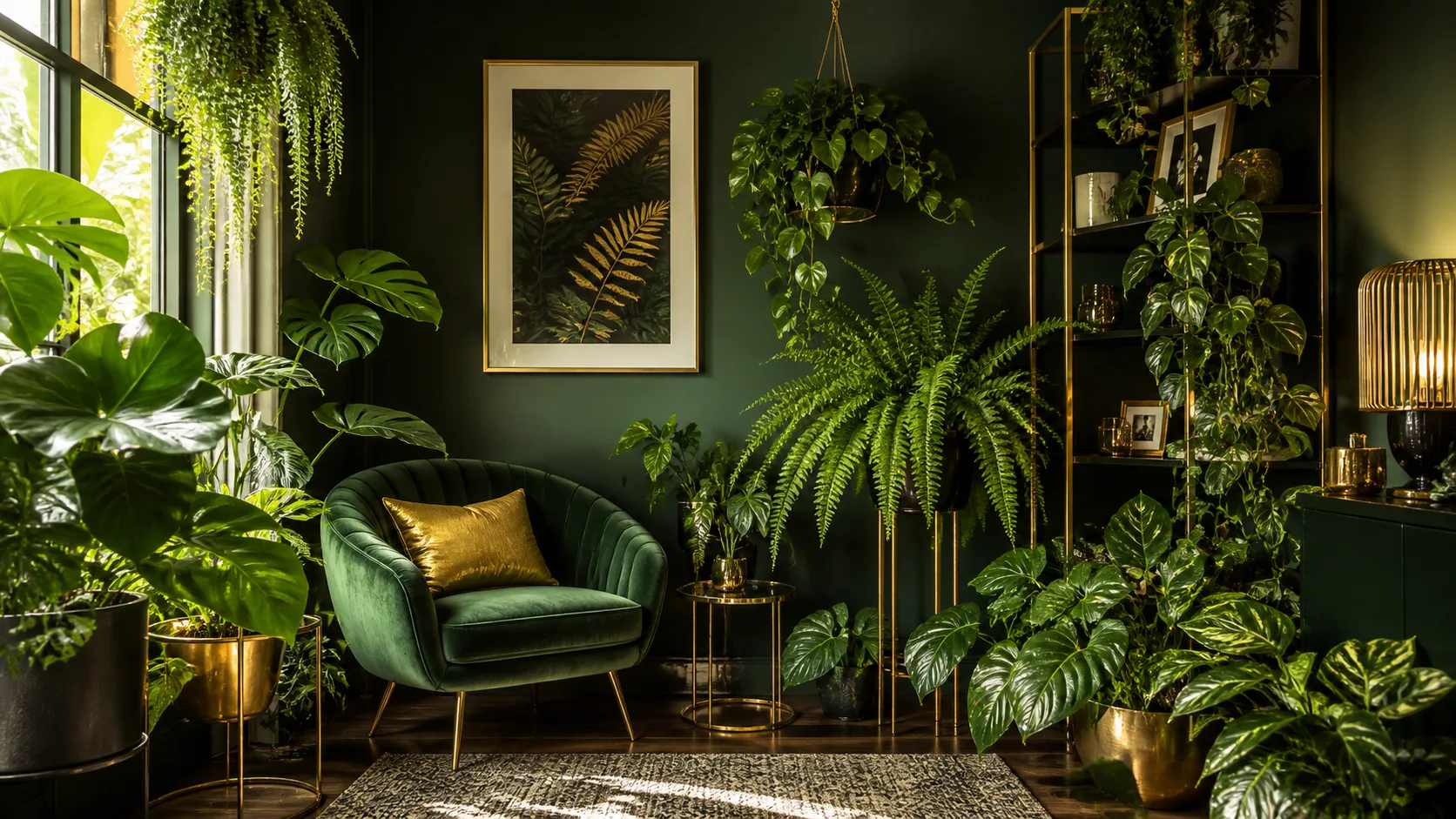 Plantas que Crescem na Sombra: 8 Espécies Lindas para Decorar sua Casa Cantinho verde aconchegante