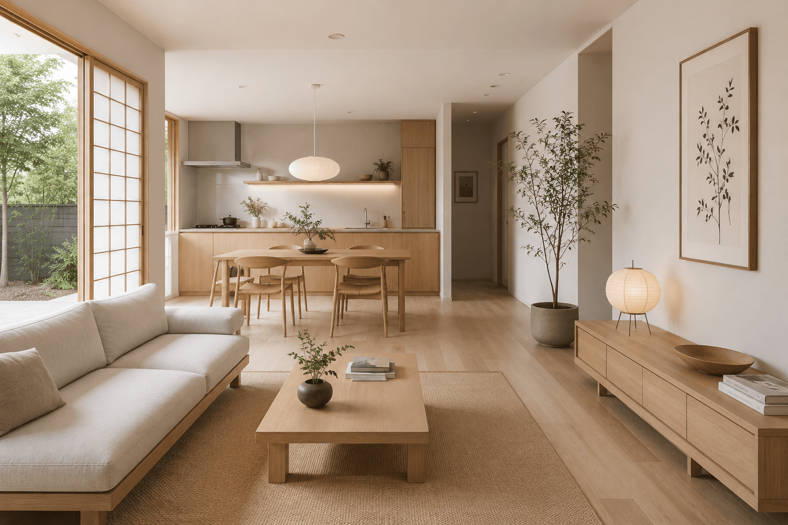 Casa organizada no estilo minimalista com método KonMari