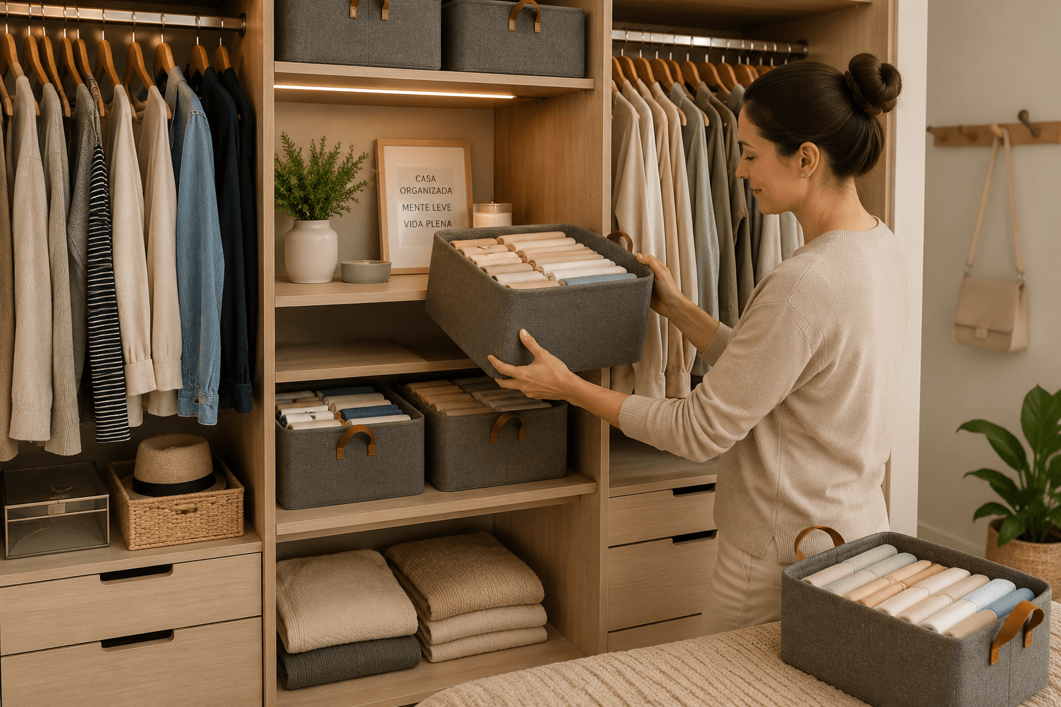 Kit caixas organizadoras para método KonMari