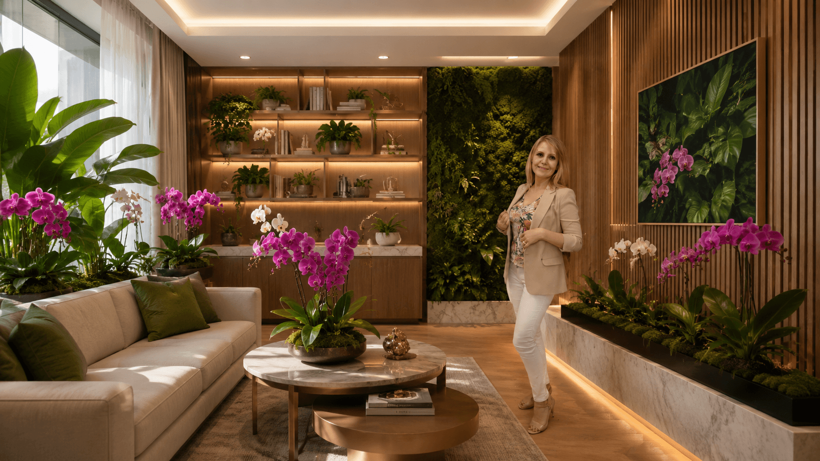 Sobre Maria no ambiente biofílico do DecoraOrganiza