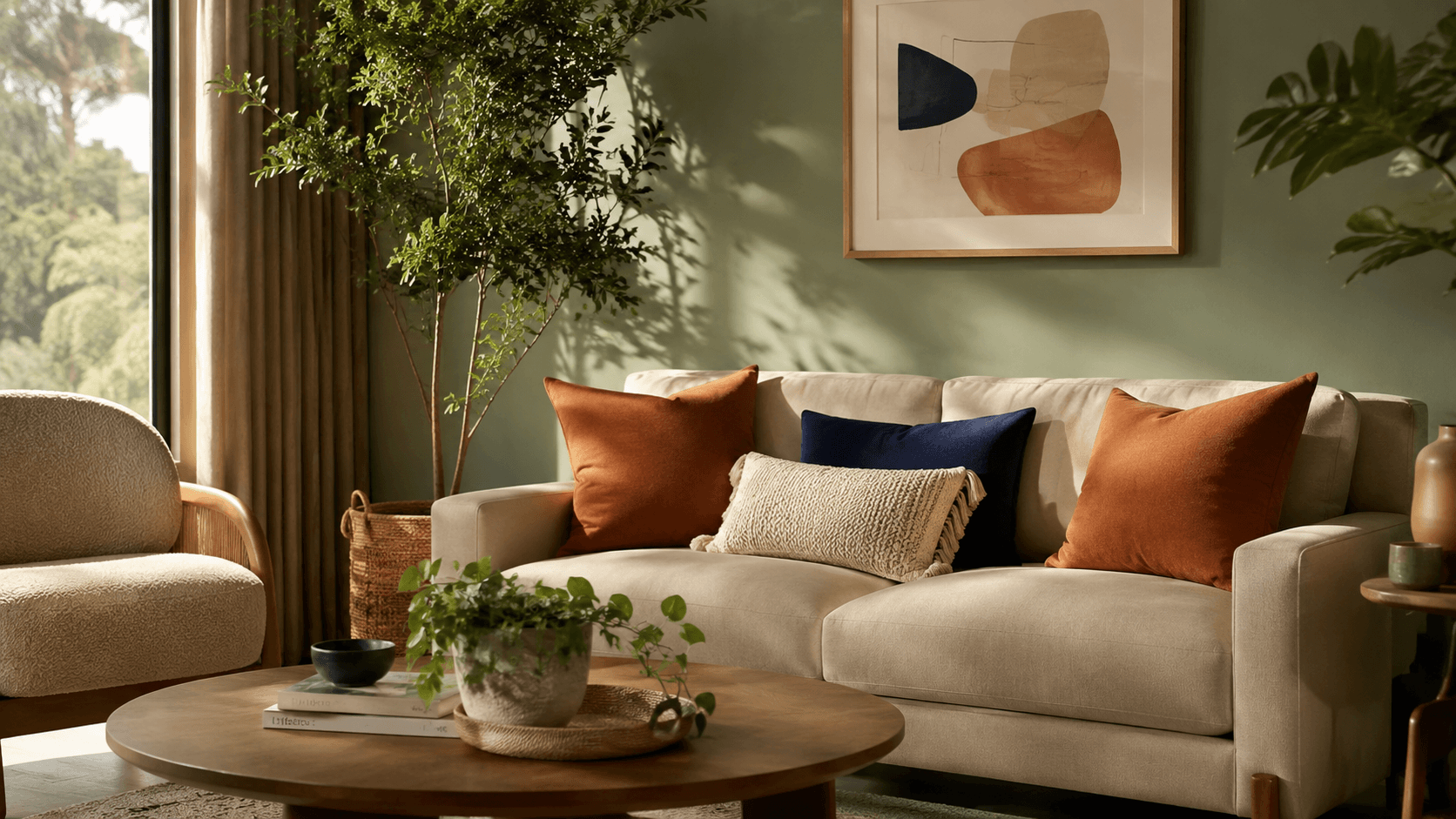 Interior elegante de sala de esta