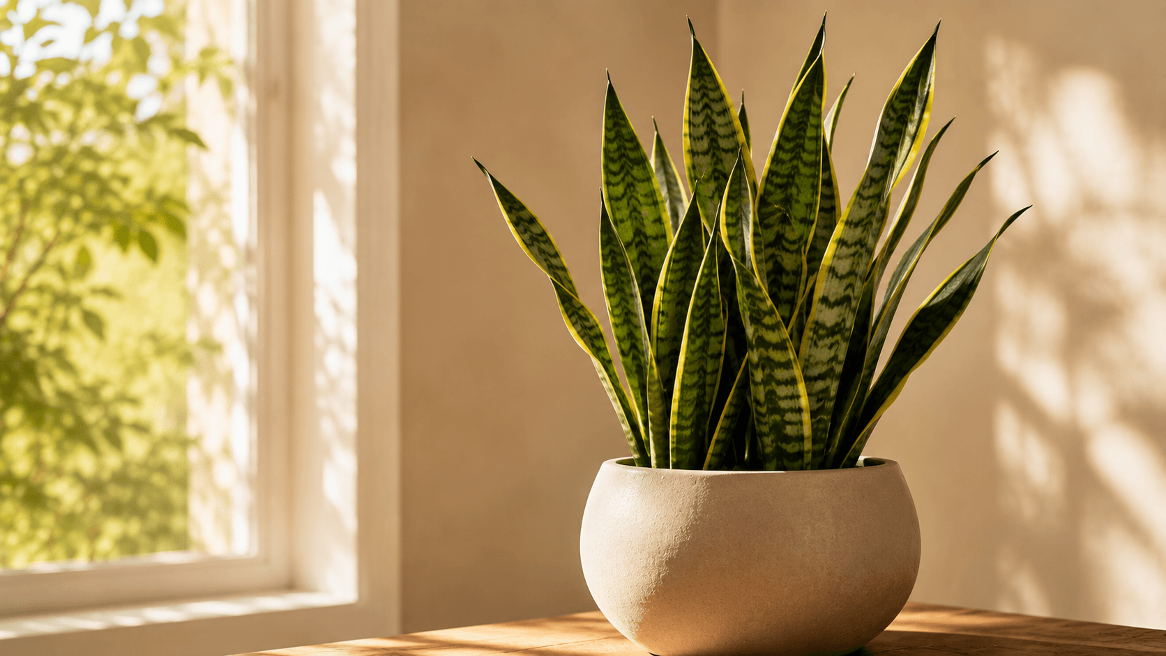 Espada-de-são-jorge em vaso minimalista