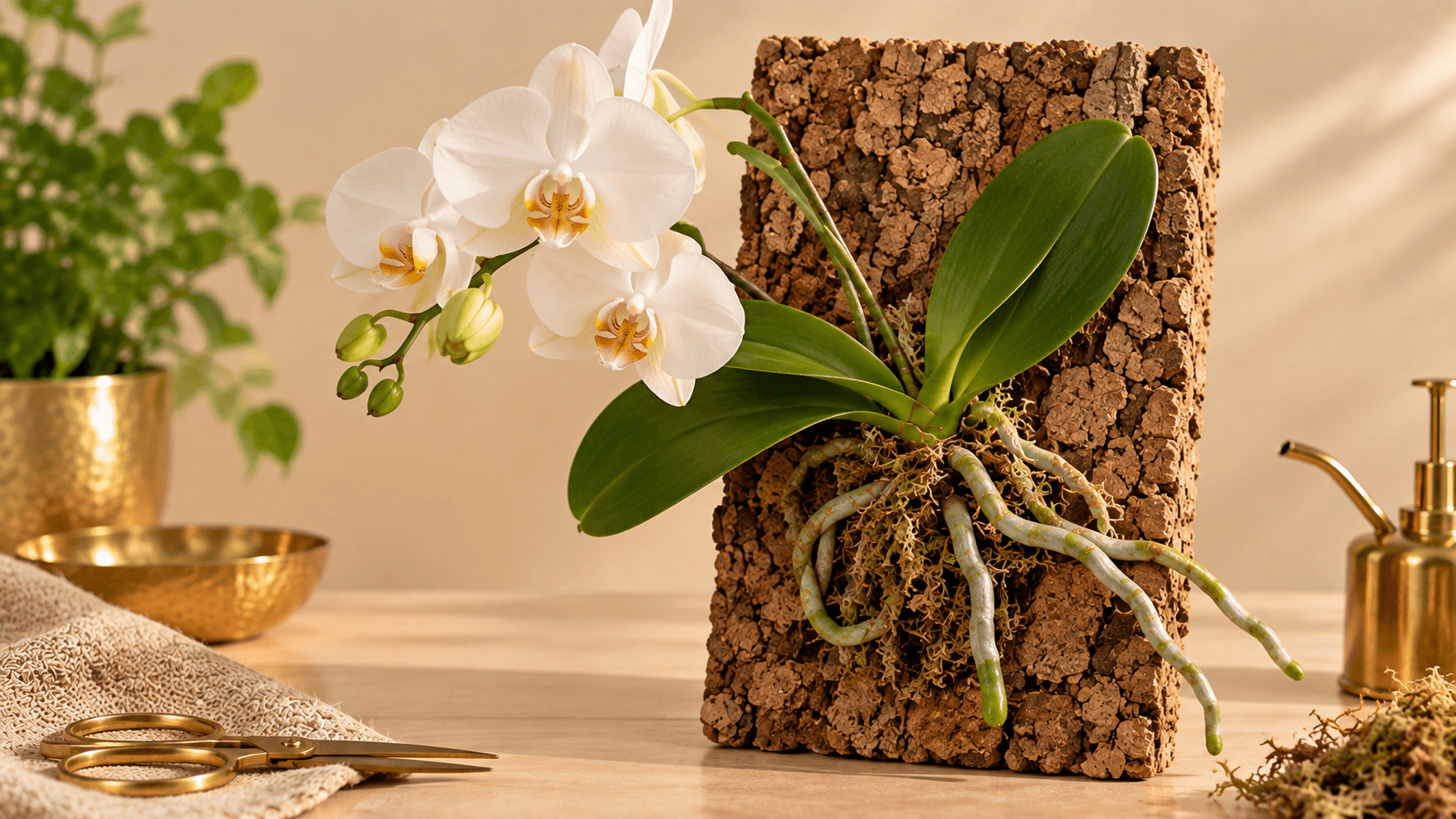 Como Plantar Orquídea em Tronco de Árvore ou Madeira Seca: Guia Completo e Acolhedor Placa de cortiça natural própria para montagem de orquídeas