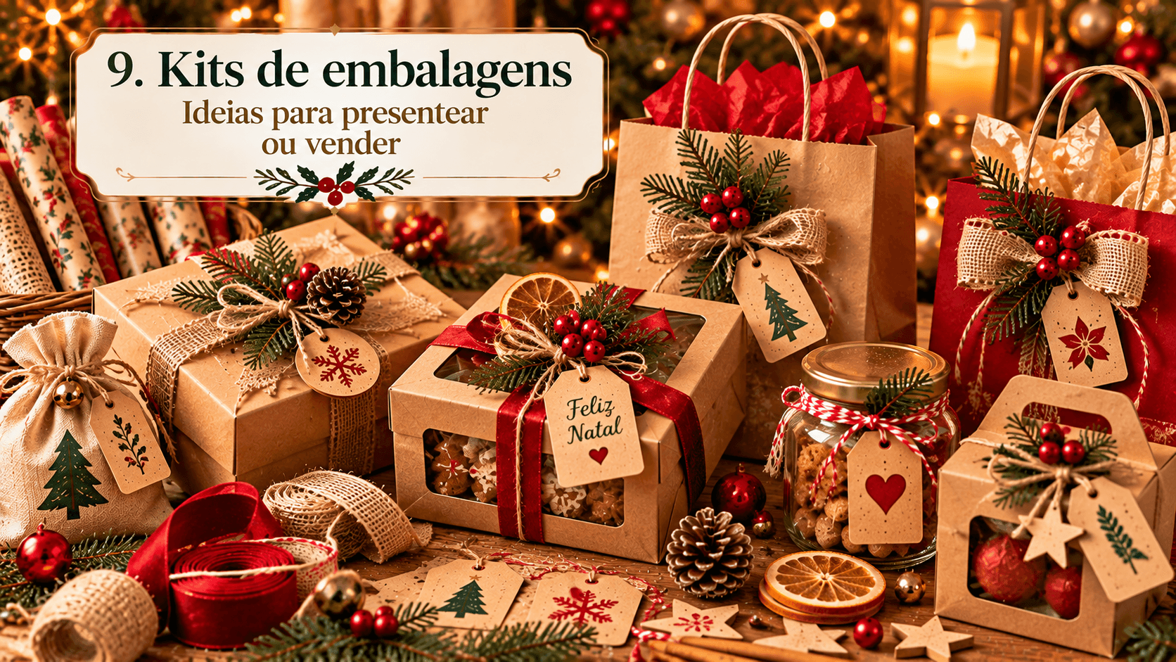Kits de embalagens natalinas artesanais Kits de embalagens natalinas artesanais para presentear ou vender